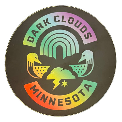 Dark Clouds Pride Holographic Sticker