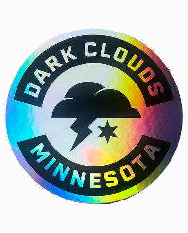 Dark Clouds Holographic Sticker