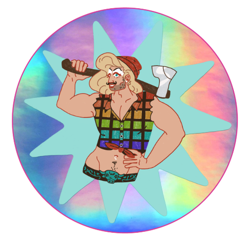 Pauli Bunyan (they/them) Sticker - Red Loons