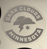 Dark Clouds Transparent Logo Sticker