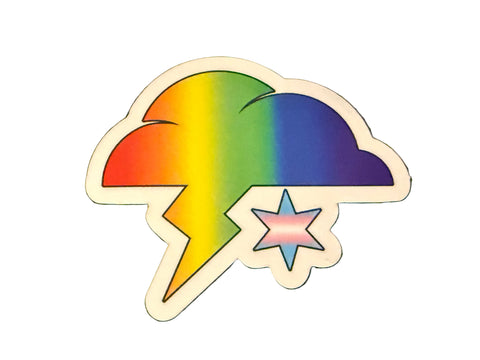 Dark Clouds Pride Cloud Sticker